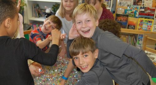 Falcon sensory table fun