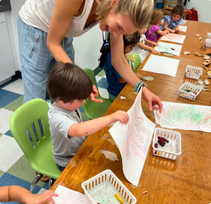 child studing with teacher Preschool